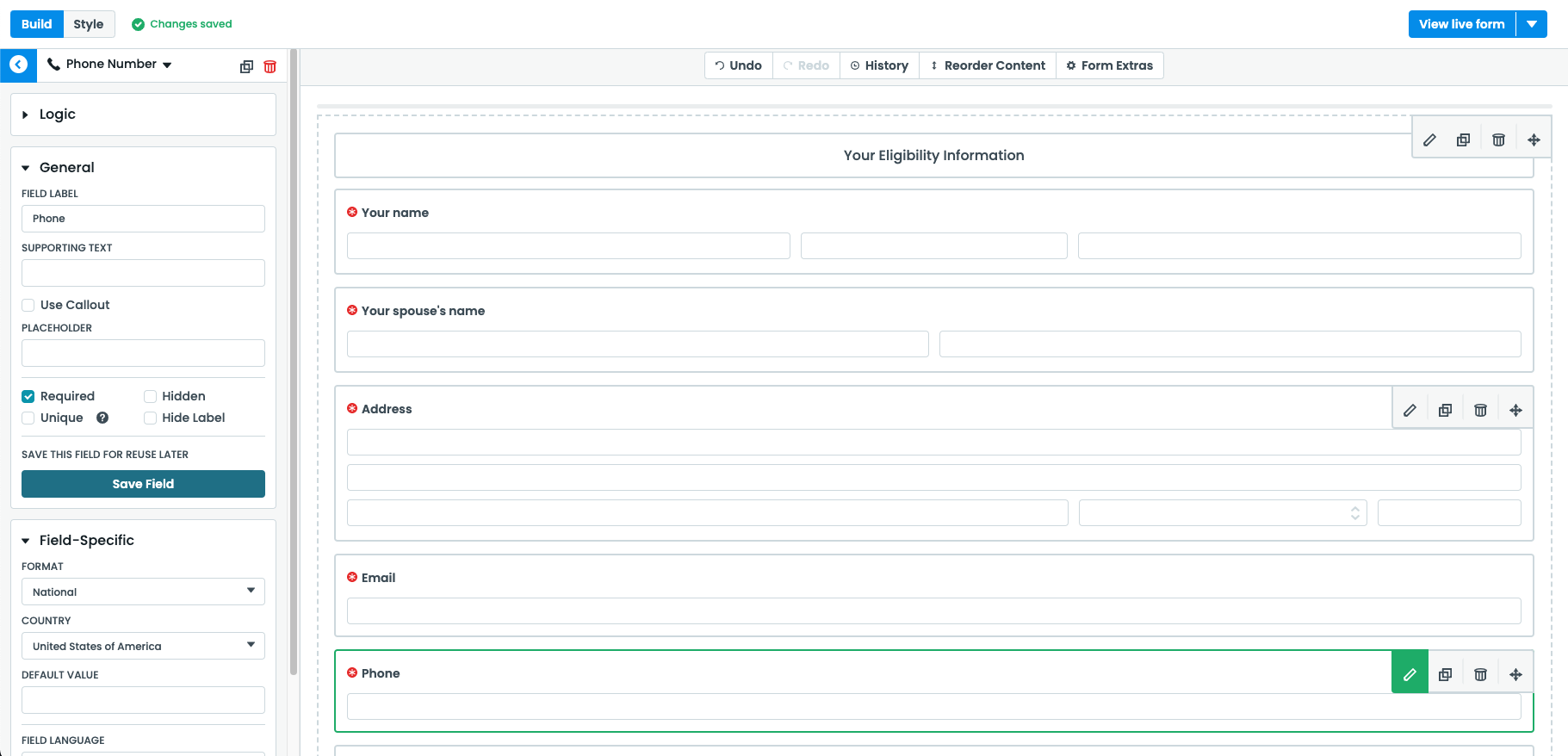 Screenshot of Formstack's